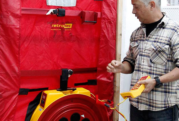 Ensayo de hermeticidad, el test blower door